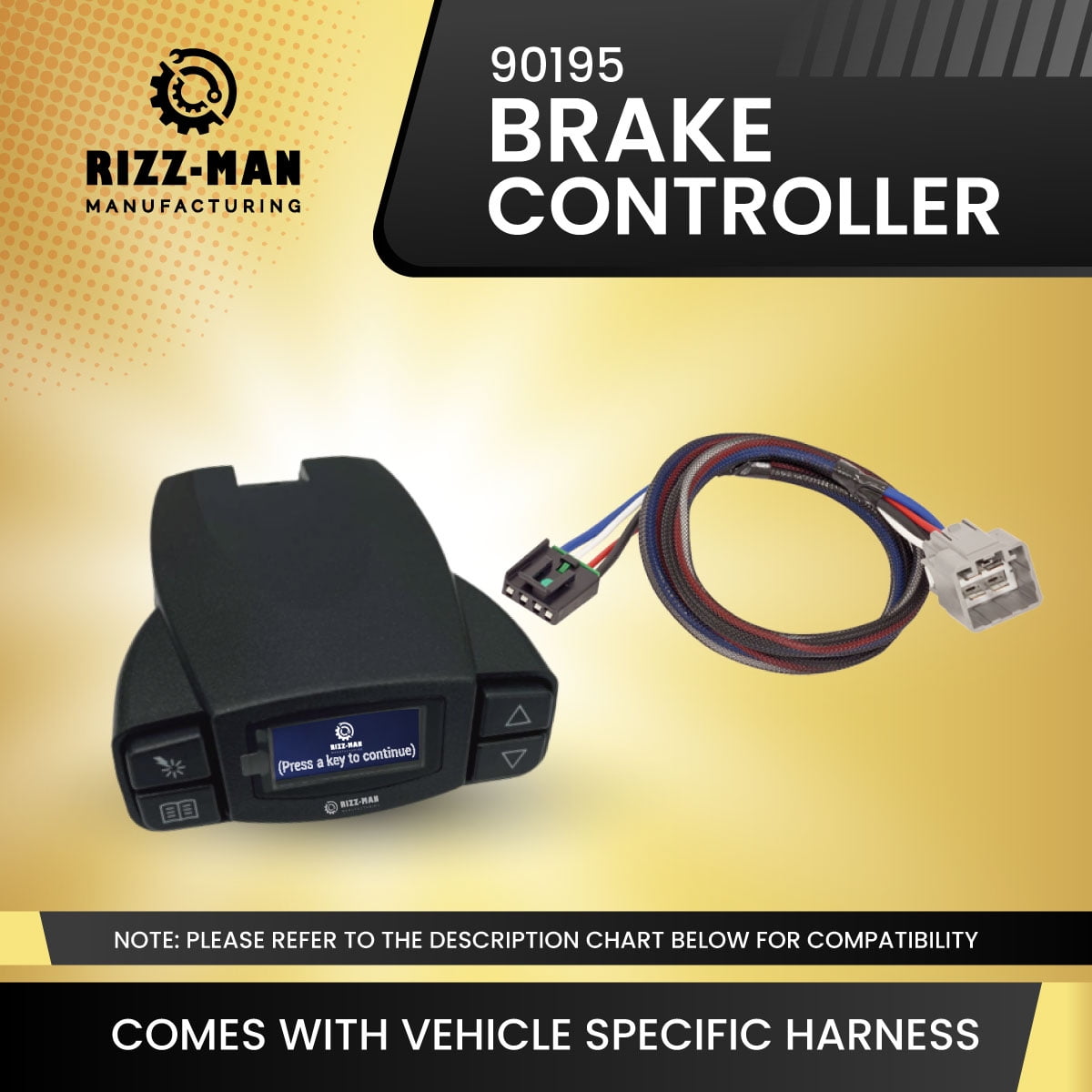 RIZZMAN 90195 Brake Controller, Compatible with 1012 Dodge RAM 1500