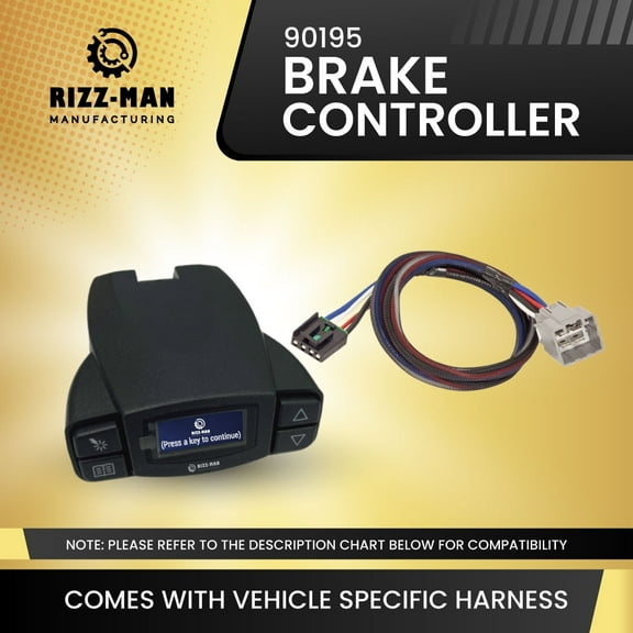 RIZZ-MAN 90195 Brake Controller, Compatible with 10-12 Dodge RAM 1500,2500, 3500