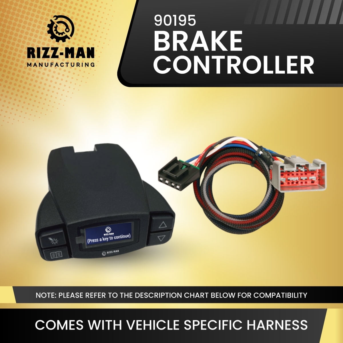 RIZZ-MAN 90195 Brake Controller, Compatible with 15-23 Ford & Lincoln ...