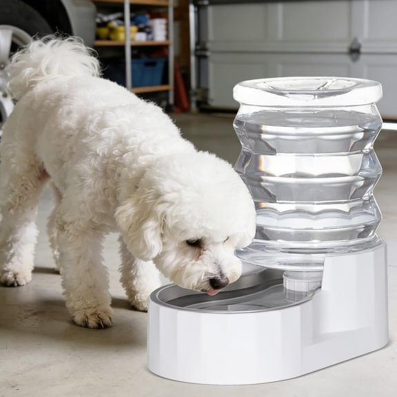 RIZZARI Automatic 5L Pet Waterer, Gravity Stainless Steel Water Dispenser, 100% BPA-Free, Large Capacity Water Feeder for Cats and Dogs