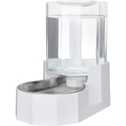 RIZZARI 4L Automatic Pet Waterer - Gravity-fed Stainless Steel Water Dispenser, 100% BPA Free, Leak-proof, Easy to clean, Non Slip -Water Fountain for Cats and Dogs, Outdoor/Indoor
