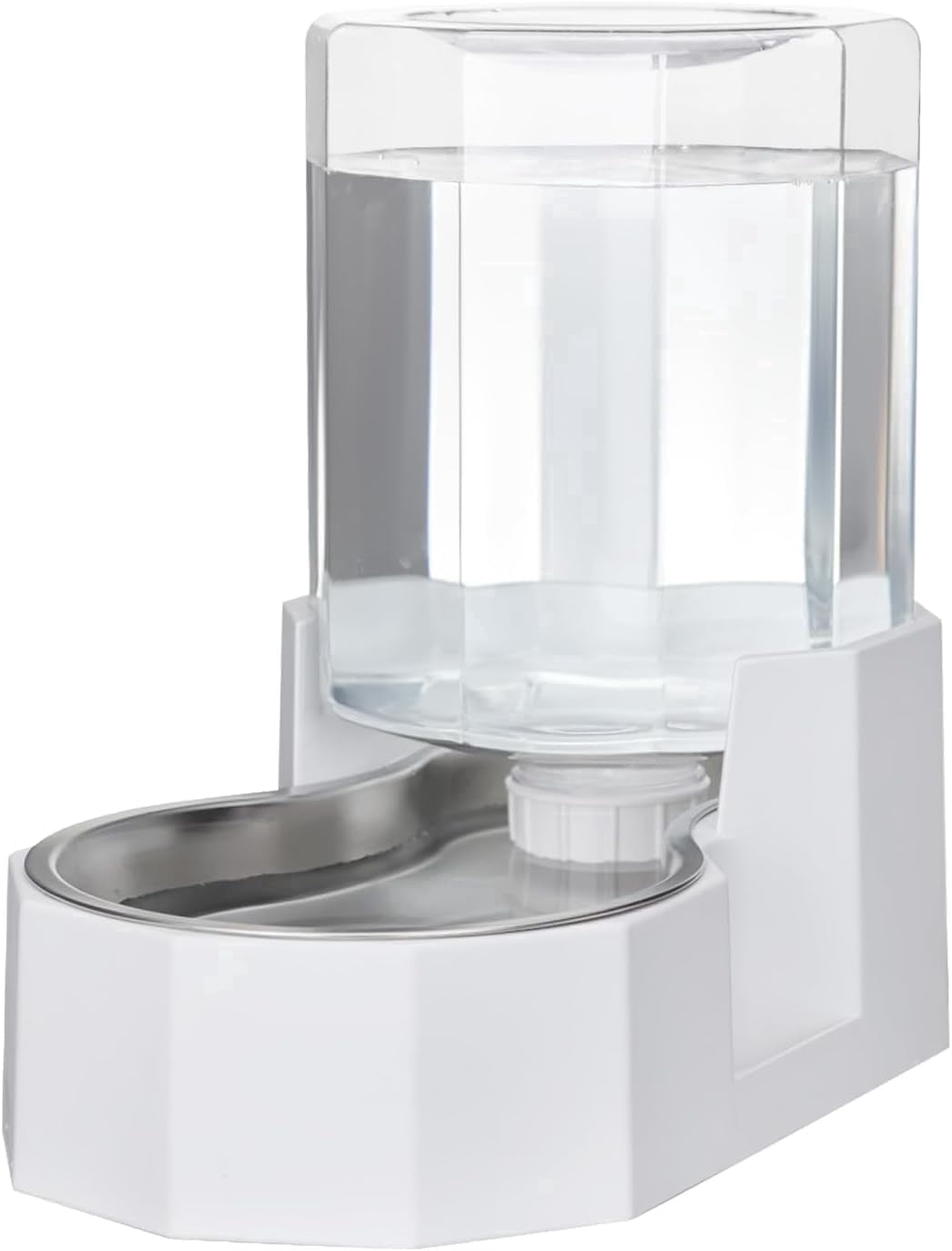 RIZZARI 4L Automatic Pet Waterer - Gravity-fed Stainless Steel Water Dispenser, 100% BPA Free, Leak-proof, Easy to clean, Non Slip -Water Fountain for Cats and Dogs, Outdoor/Indoor