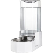 RIZZARI White 9L Automatic Pet Water Dispenser -  Stainless Steel Gravity Pet Feeder for Dogs and Cats Large Capacity