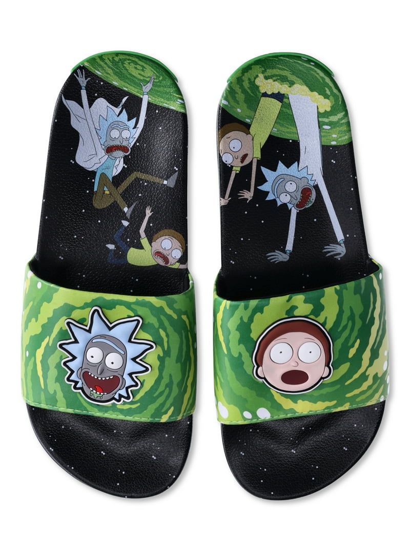 Rick and Morty men’s slides Amazon.com | RICK AND MORTY Mens Comfort Slides - Officially  main image 2