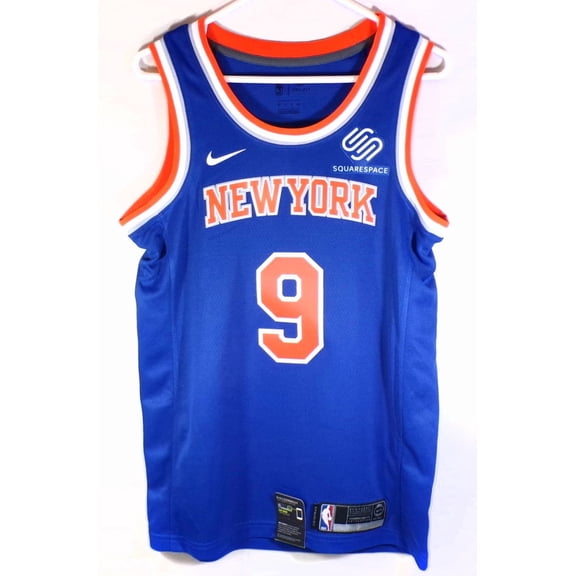 RJ Barrett #9 NY Knicks Nike Connect Swingman Squarespace Jersey Blue XXL 56