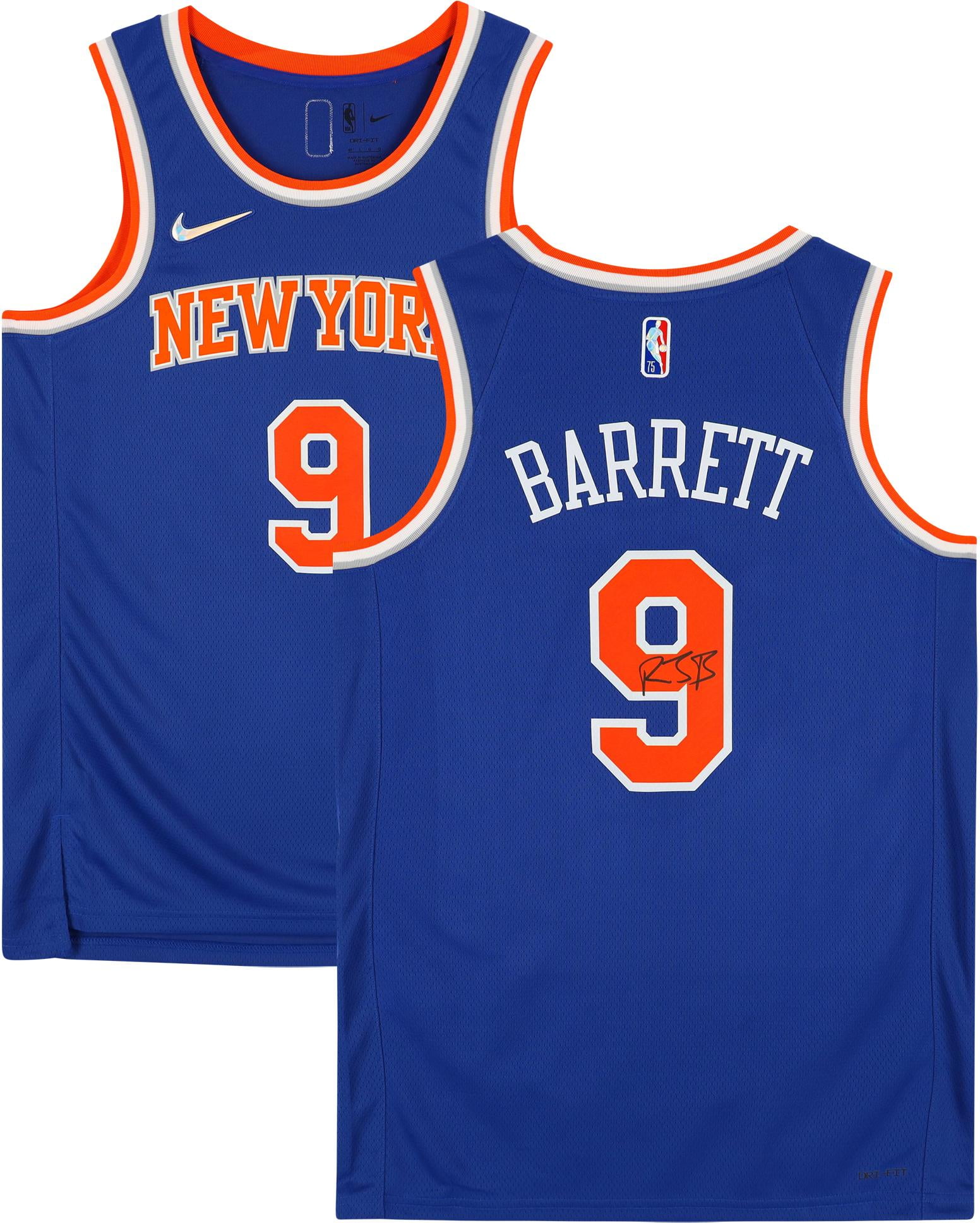 RJ Barrett New York Knicks Autographed Nike White Year 0 Swingman