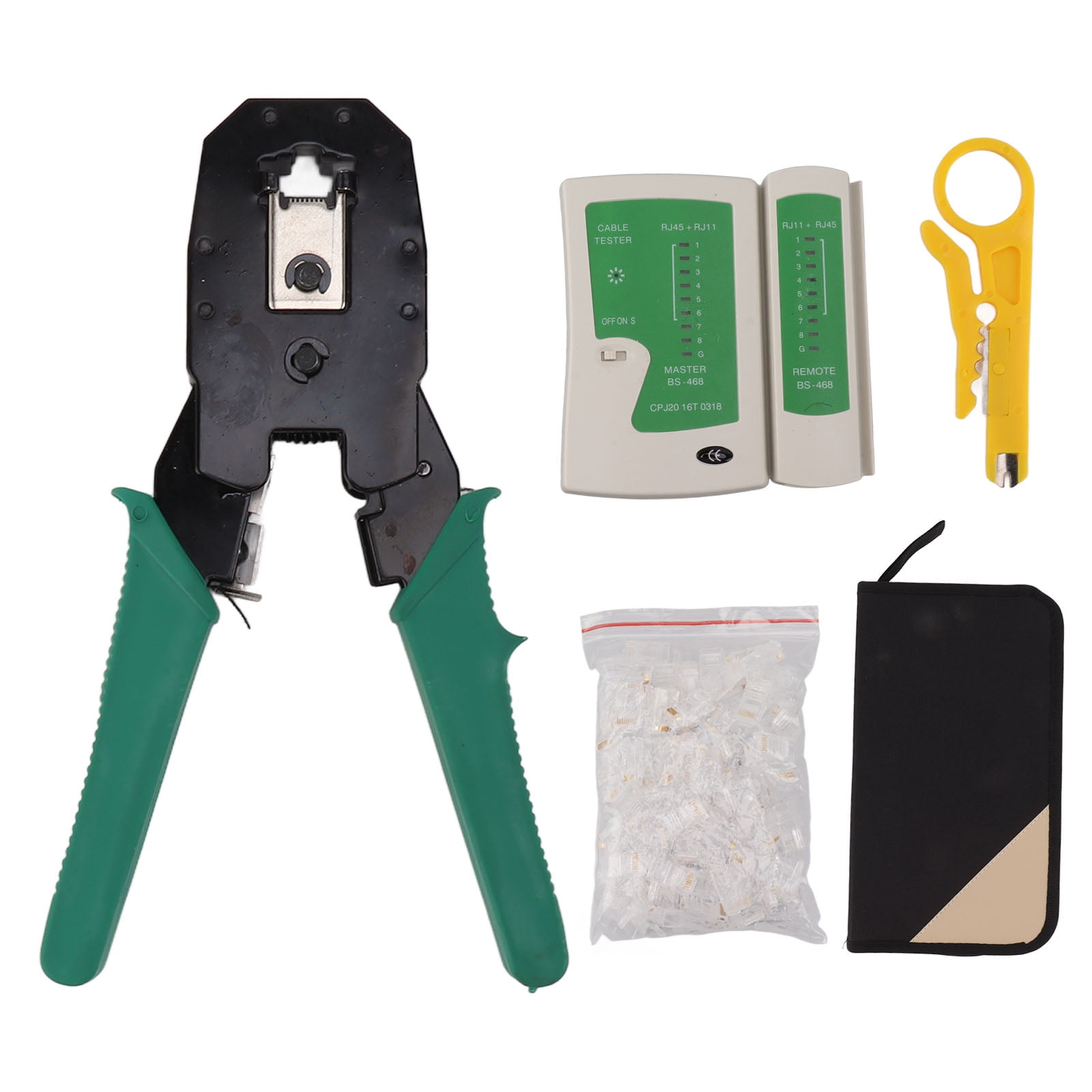 RJ Crimping Tool Kit Network Cable Jack Pass Crimper for