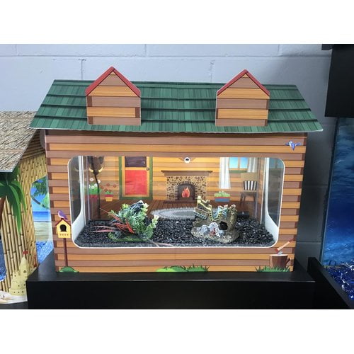 RJ Enterprises 10 Gallon Log Cabin Aquarium Tank Cover