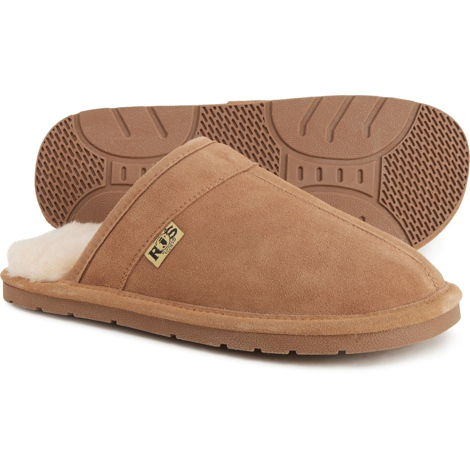 Fuzzless Slippers RJ FUZZIES Men's Cozy Wool Scuff Suede Comfort Slip-on Style Slippers ...
