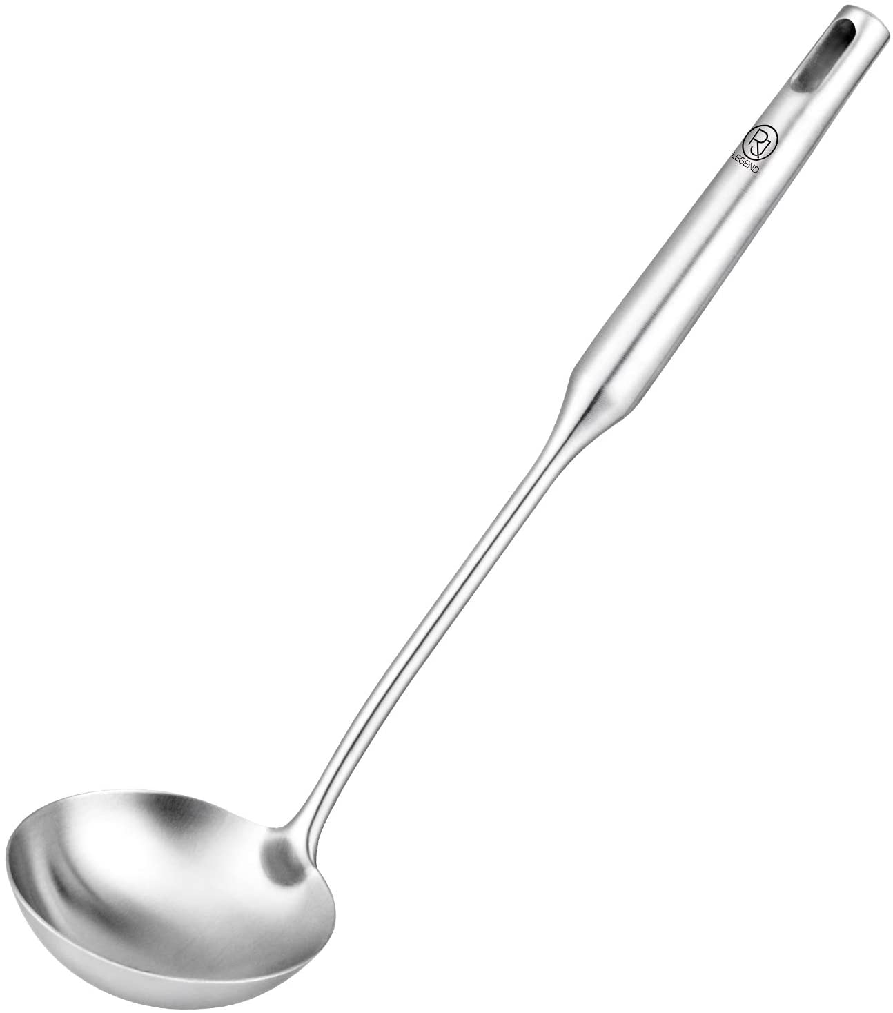 RJ Legend Kitchen Gadget Food Grade 304 Stainless Steel 14.2 In. Length/3.7 In. Diameter Soup Ladle with Ergonomic Rounded Handle, Silver - image 1 of 5