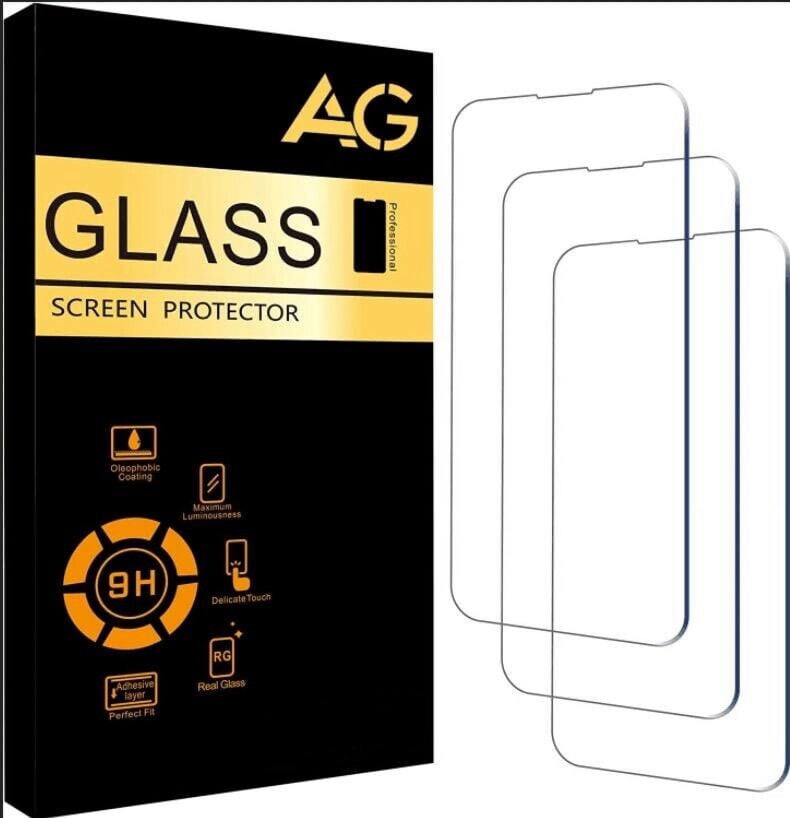 RJ-Merchs 3 Pack iPhone 15 Pro Max Glass Screen Protector 9H Hardness