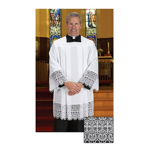 RJ Toomey B1665 Budded Cross Lace Surplice-Large