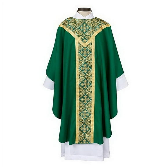 RJ Toomey G4047GRN Taormina Collection Chasuble with Inner Stole - Green