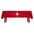 thumbnail image 1 of RJ Toomey J0134RED Altar Frontal and Trinity Cross Overlay Cloth - Red - Set of 2, 1 of 1