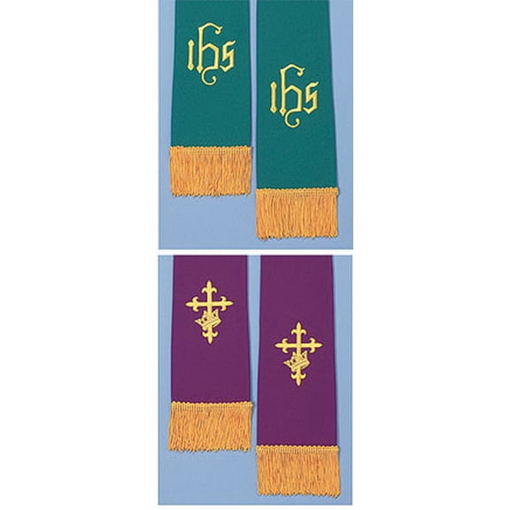 RJ Toomey KC130 Reversible Stole: Purple & Green