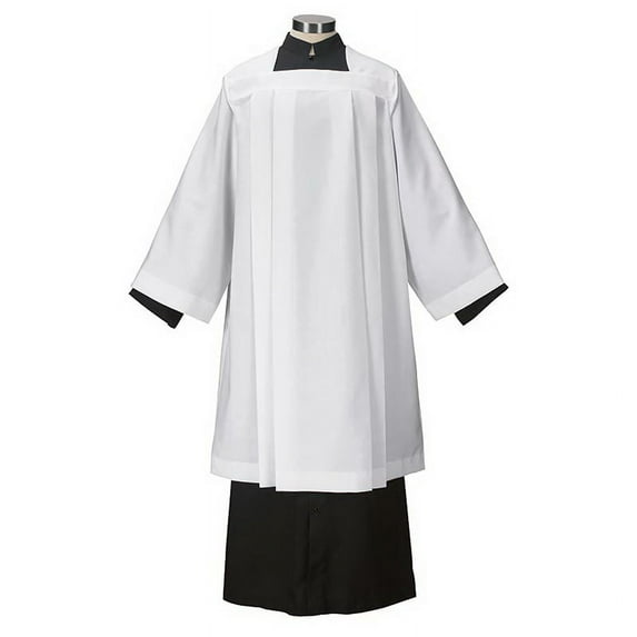 RJ Toomey TS668 Plain Box Pleated Surplice-Medium