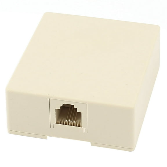 Uxcell RJ11 4 Pin Telephone Modular Single Port Surface Mount Jack