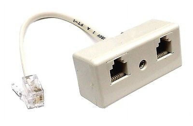 RJ11 6P4C Male to 2x Female M/F Splitter Converter Telephone Adapter