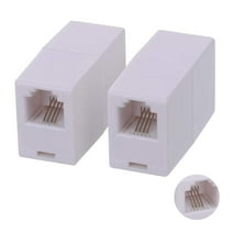 RJ11 6P4C Phone Line Coupler,Inline Couplers,Modular Female to Female Straight Telephone Extension Cable Cord Coupler Adapter Jack