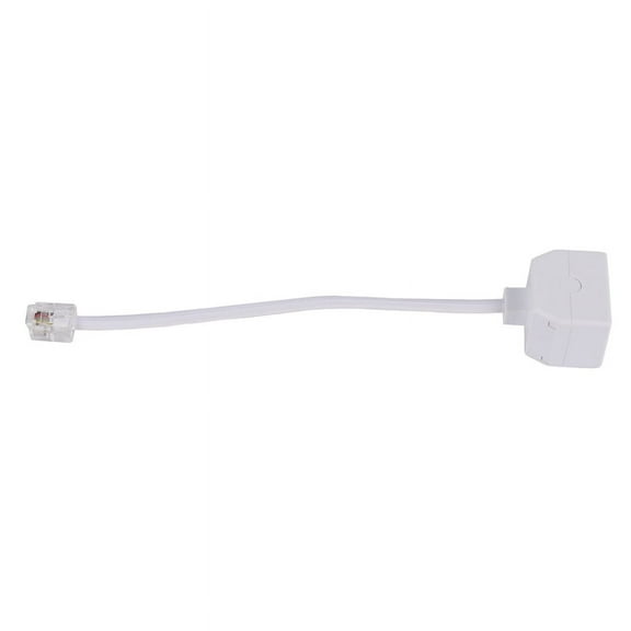 RJ11 6P4C phone splitter 1 male 2 female - white