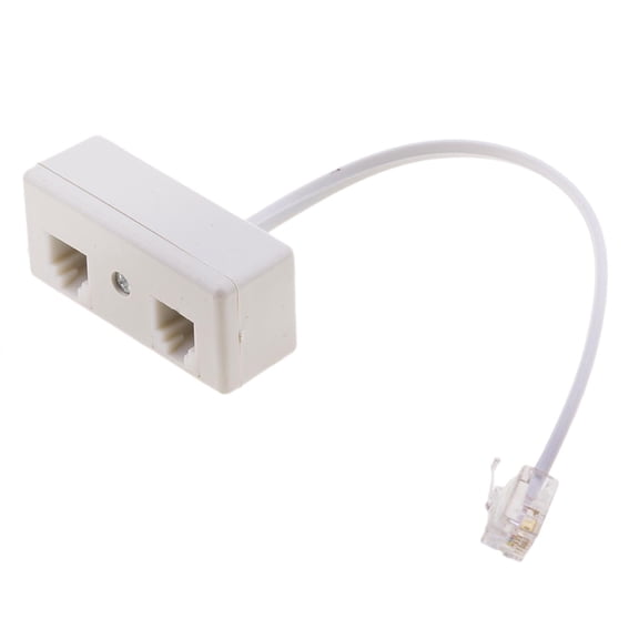 RJ11 Teleph Plug to Socket Adapter Splitter for Teleph