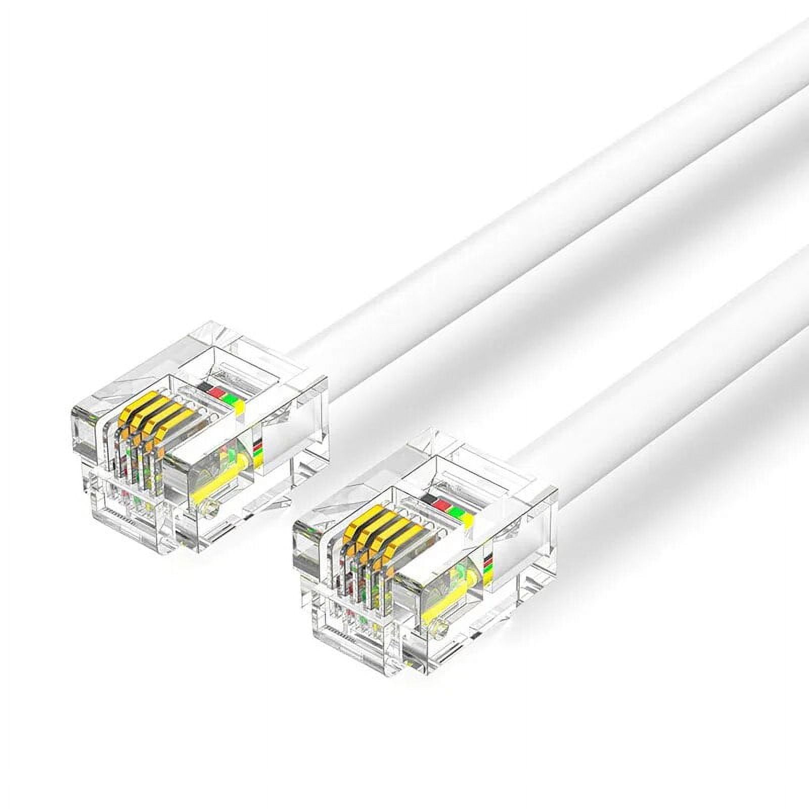 RJ11 Telephone Cable RJ11 Male to Male 6P4C Phone Line Cord for DSL