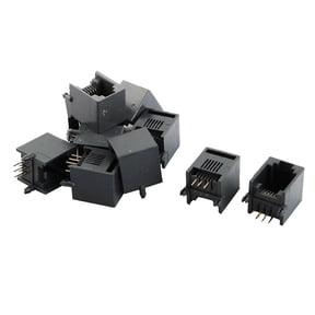 RJ12 6P6C Female PCB Mounting Modular Jack Telephone Network Connector 10pcs