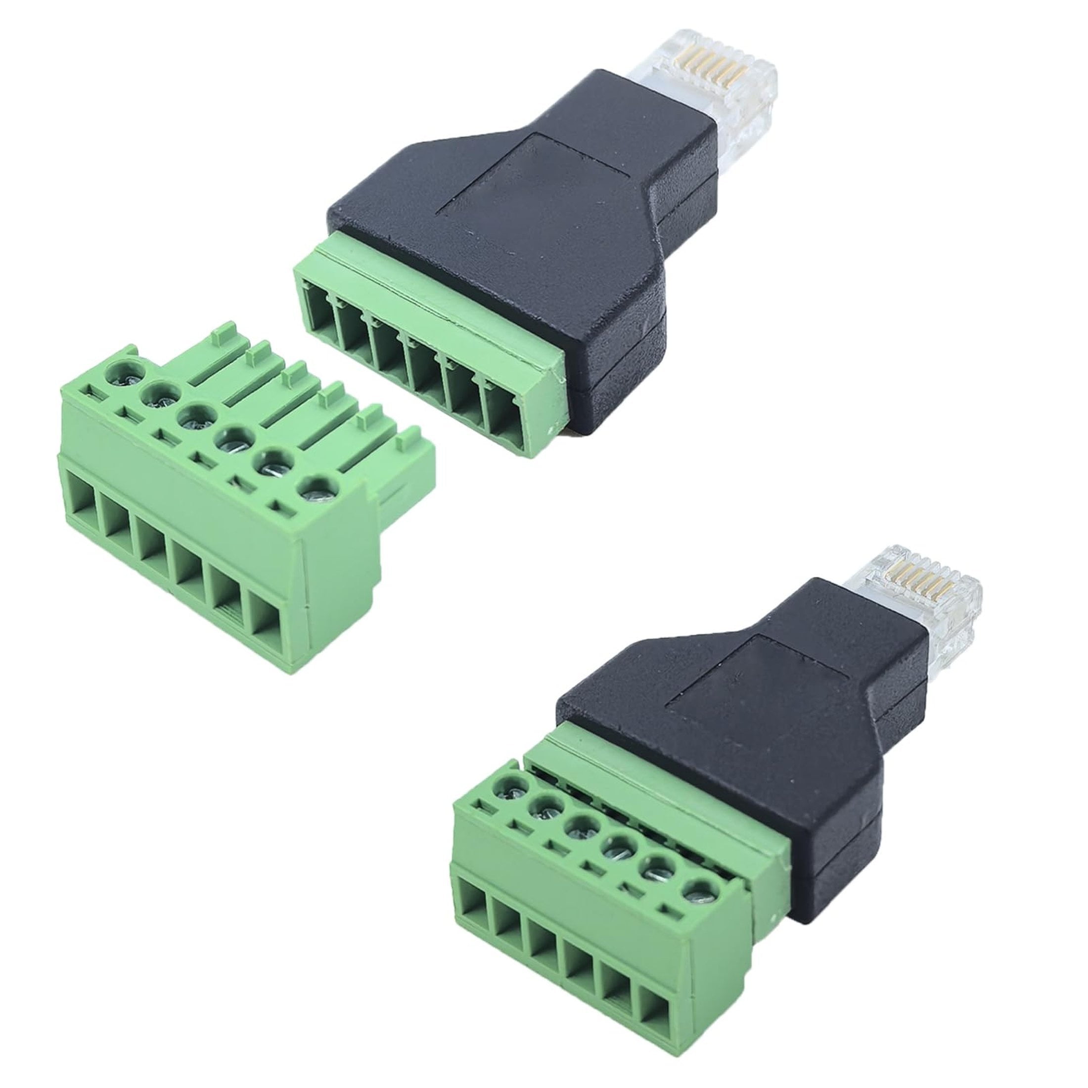 6 Pin Serial Rj12 RJ12 Male Plug to 6 Pin Screw Terminal Connector for Home Audio Use ...