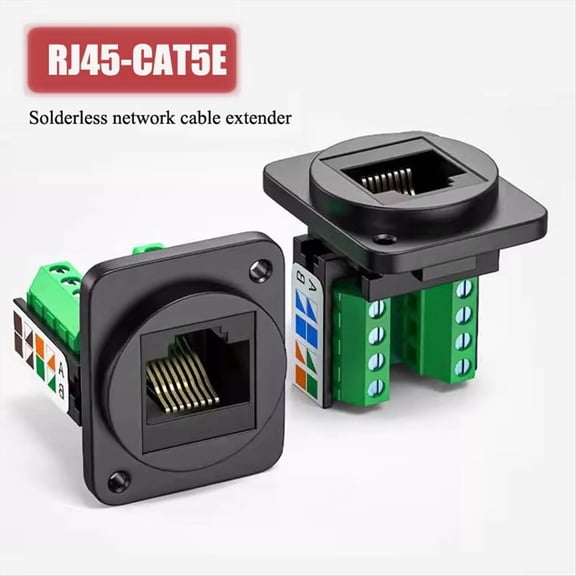 RJ45 CAT5E Network Cable Scoket rj45 Panel Installation Module Network Cable Extender Cat 5 Panel Connector