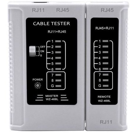 RJ45 Cable Tester Network Cable Tester Ethernet Wire Test Tool for LAN Phone RJ4 White