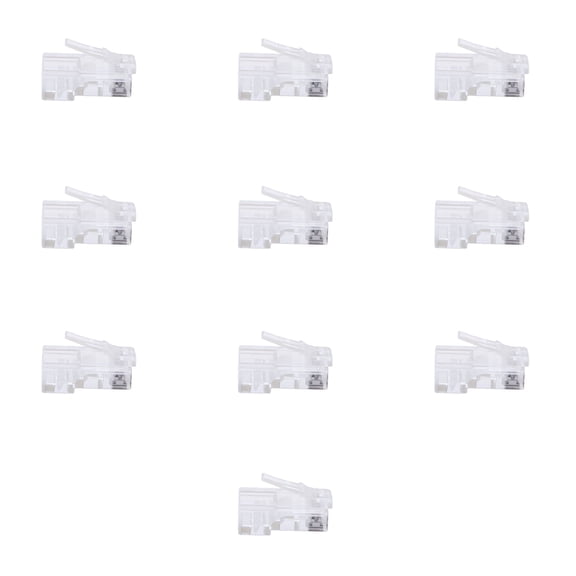 RJ45 Cat5e Connector - 8P8C - Stranded Cable for Network Cable Termination 10 Pcs Pack