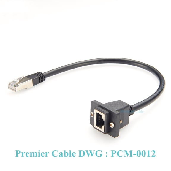 RJ45 Cat5e Ethernet Srew Panel Cord RJ45 8P8C LAN Male to Female Convertor Extension Cable XLR Flan Chassis Feedthru Cable