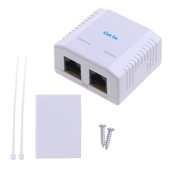 RJ45 Cat5e Keystone Jack Insert, 8P8C Punch Down Keystone Jack Adapter, 2 Port