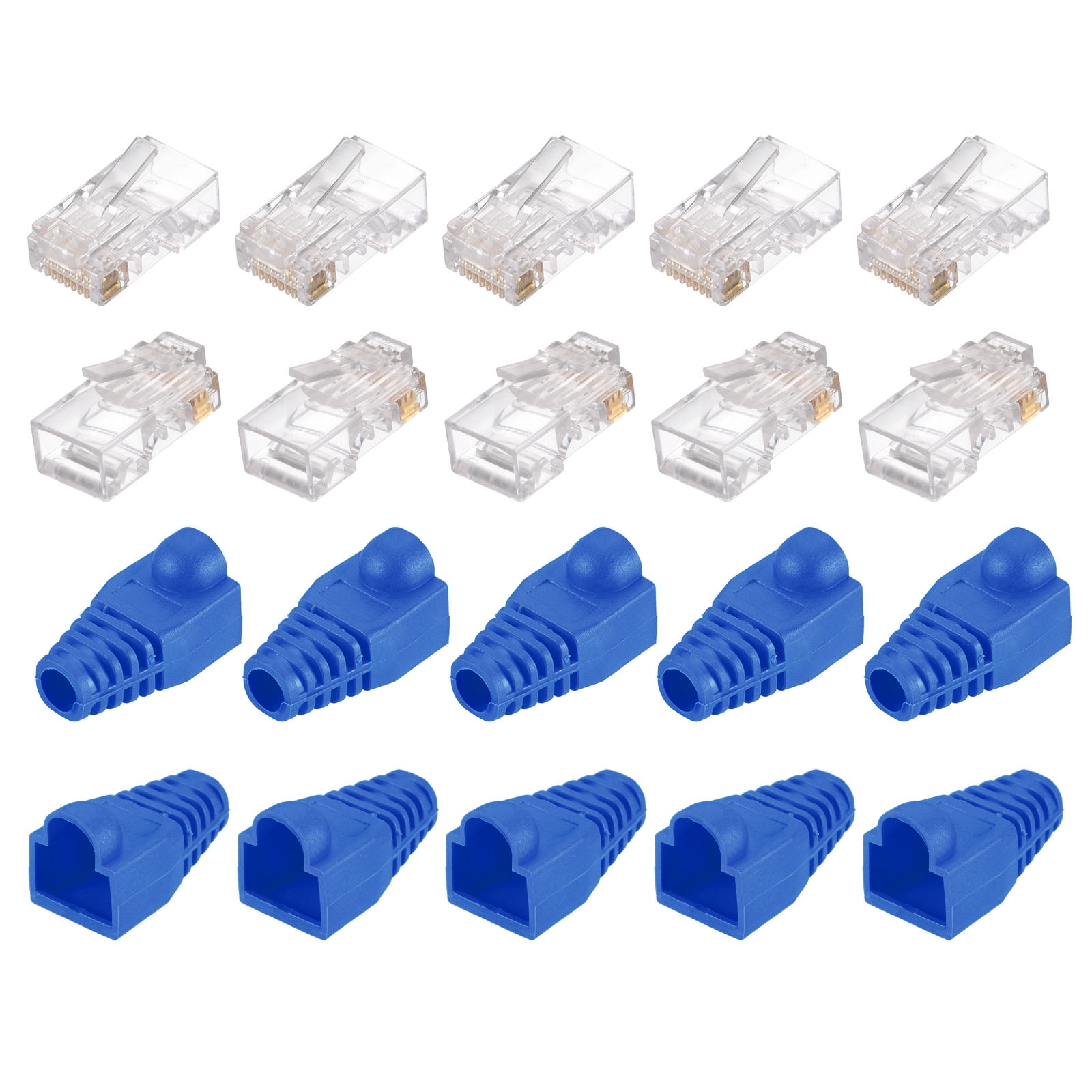 Conector Modular NikouMX 50 Piezas Cat6 RJ45 Enchufe Cat R Diseño