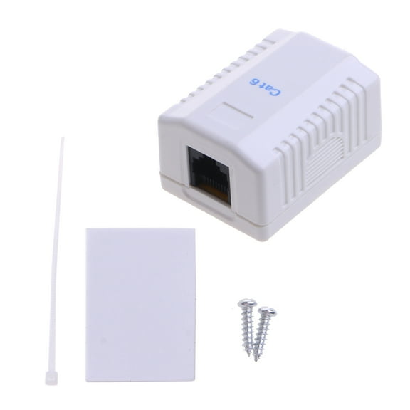 RJ45 Cat6 Keystone Jack Insert, 8P8C Punch Down Keystone Jack Adapter, White