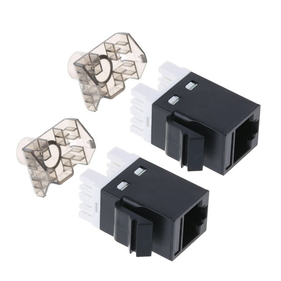 RJ45 Cat6 Keystone Jacks Slim Profile 2-Pack, Ethernet Punch Down Keystone Adapter