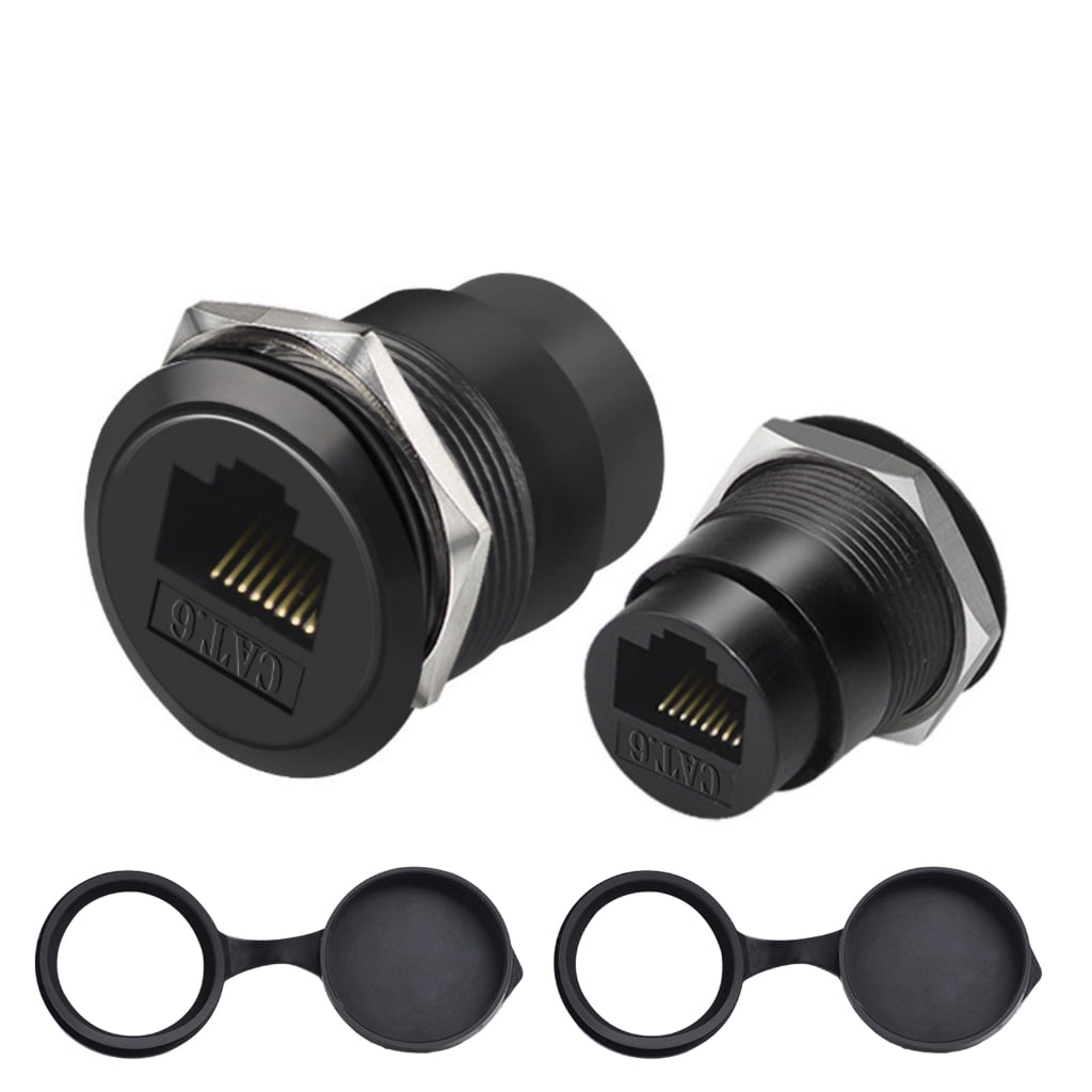 RJ45 Cat6 Panel Mount Connector Adapter RJ45 Female to Female Through ...