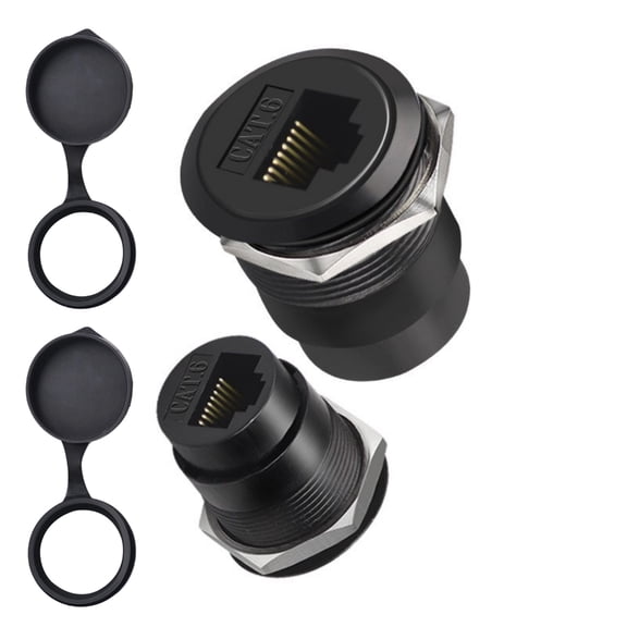 RJ45 Connector Networking Panel 22mm Mount Cat6 Internet Extension Wall Mount Networking Adapter