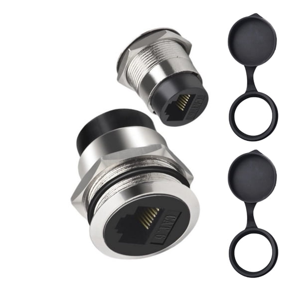 RJ45 Connector Networking Panel 22mm Mount Cat6 Internet Extension Wall Mount Networking Adapter