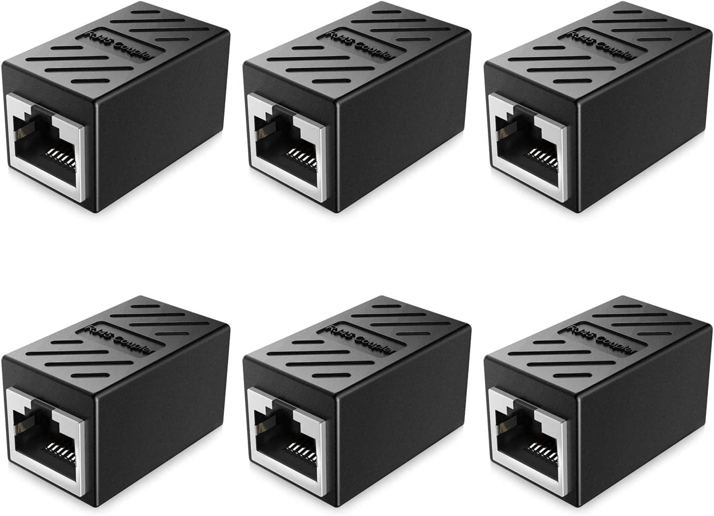 RJ45 Coupler Cable Extender 6 Pack in Line Network Cable