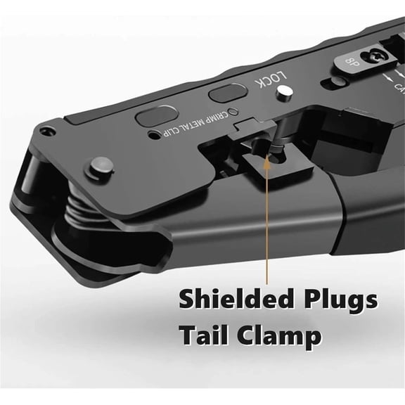 RJ45 Crimp Tool Ethernet Crimping Tool Wire Cutter Crimper for Cat7 Cat6a Cat6 Cat5e Pass Through Connectors(Network Took Kit)$$Tools & Hardware Other