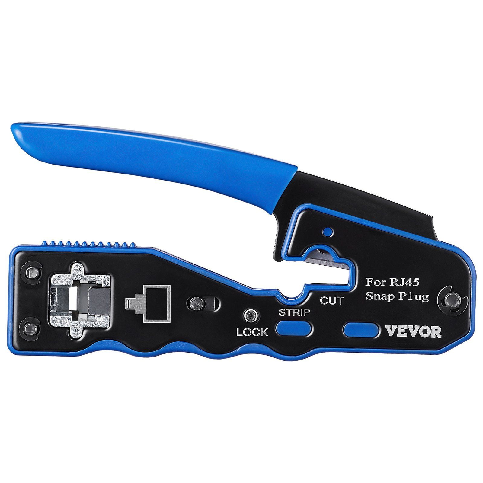 Modular Plug Tester RJ45 Crimp Tool Kit, Cat5e/Cat6/Cat6a Pass Through Ethernet Crimper for ...