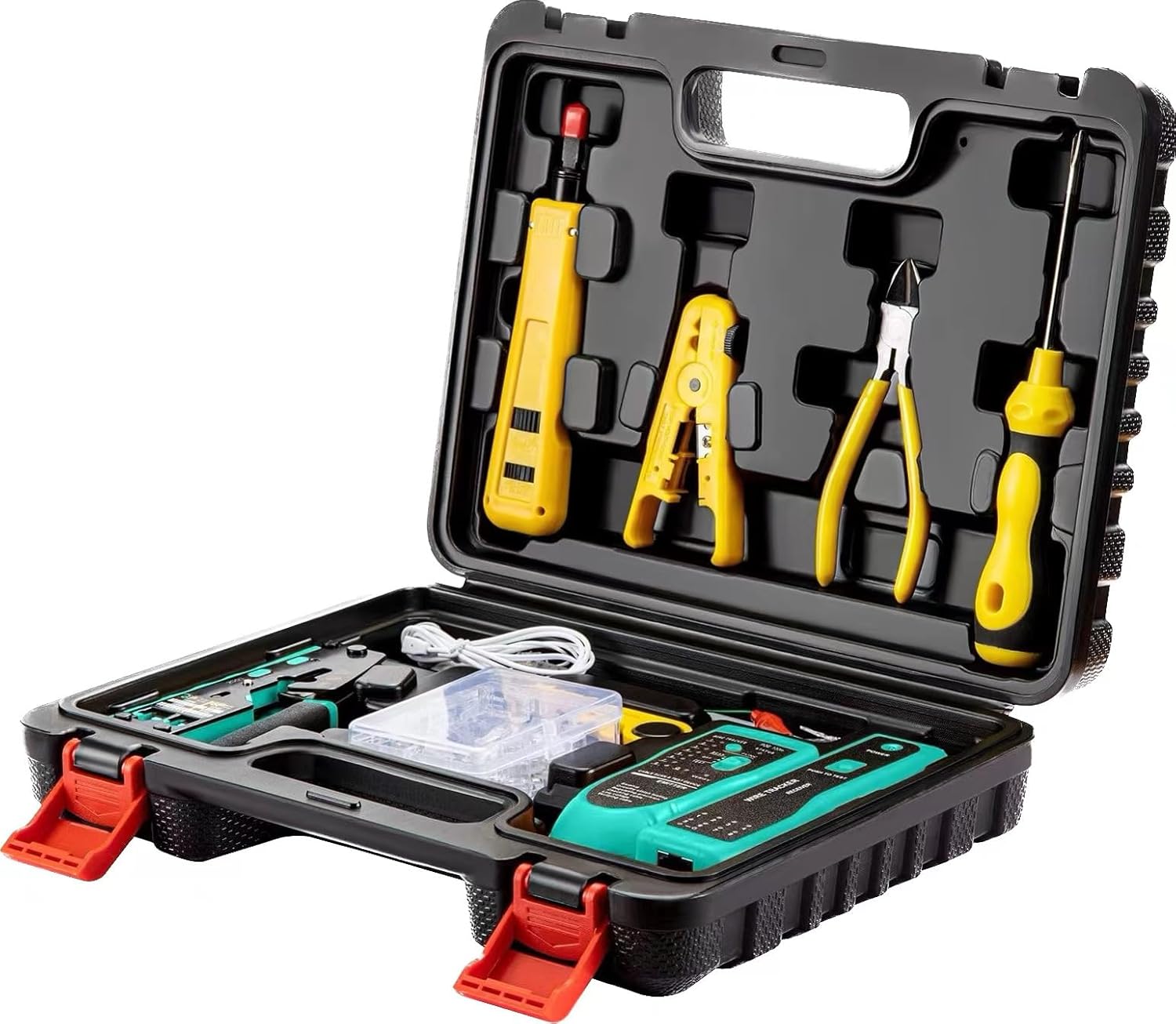 RJ45 Crimp Tool Kit Pass Through, Network Tool Kit, Ethernet Crimper ...