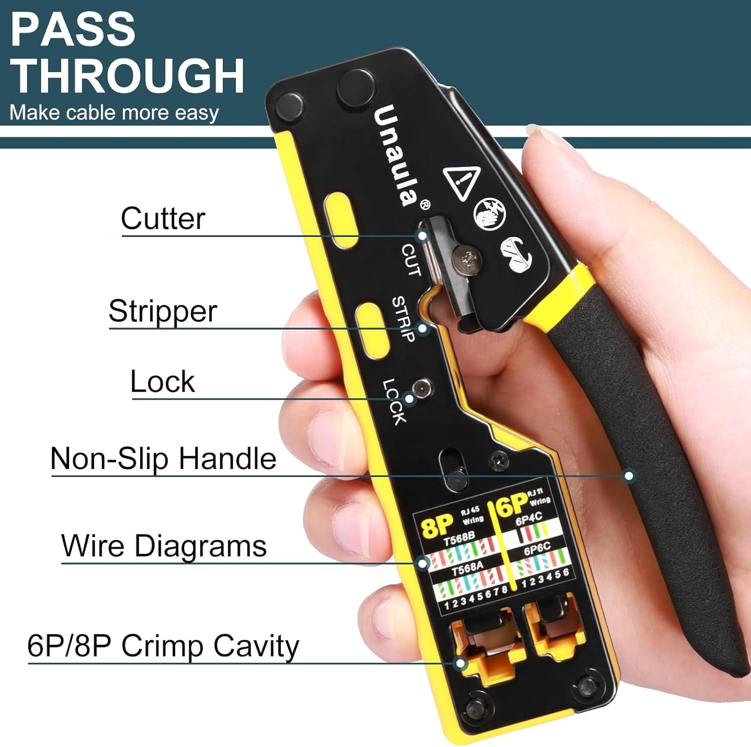 Networx Fiber Optic Crimp Tool - For .151, .178, .134, .139, .190 Inch Cables