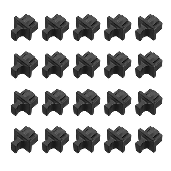 RJ45 Dust Covers Caps, Black RJ45 Dust Plug ABS Ethernet Port Protector Covers for Media Converters, Router, Modem, Laptops, Network Panel, Pack of 100