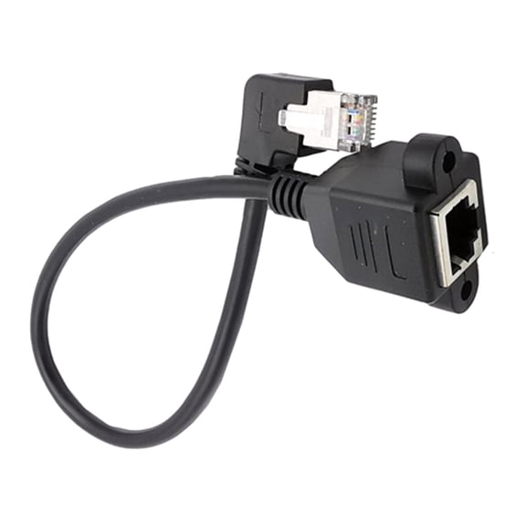 RJ45 Ethernet Extension Cable with Space Saving 90Degree Designing Cord Left/Right/Up/Down Elbowed Line