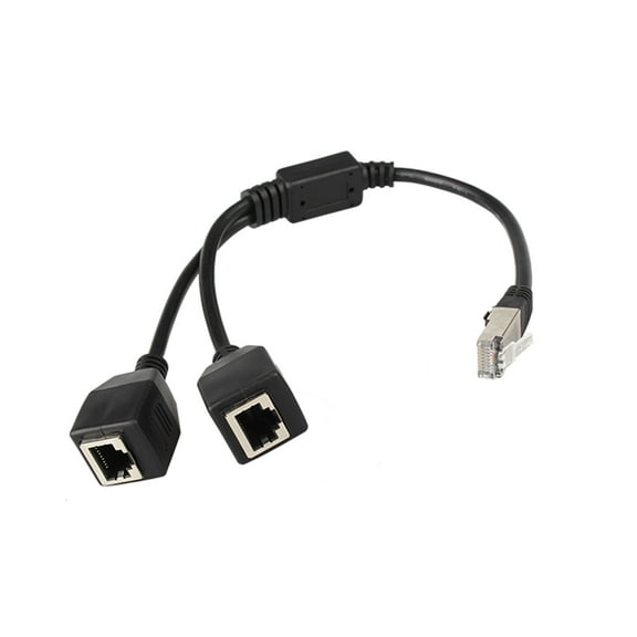 RJ45 Ethernet Splitter Adapter Cable 1 to 2 Port Adapter Cord LAN Ethernet Splitter for Computer Router