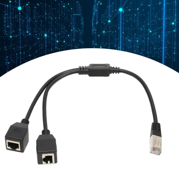 RJ45 Ethernet Splitter Cable, 1 Male To 2 Female Ports, Reliable Data Transmission For Home/Office
