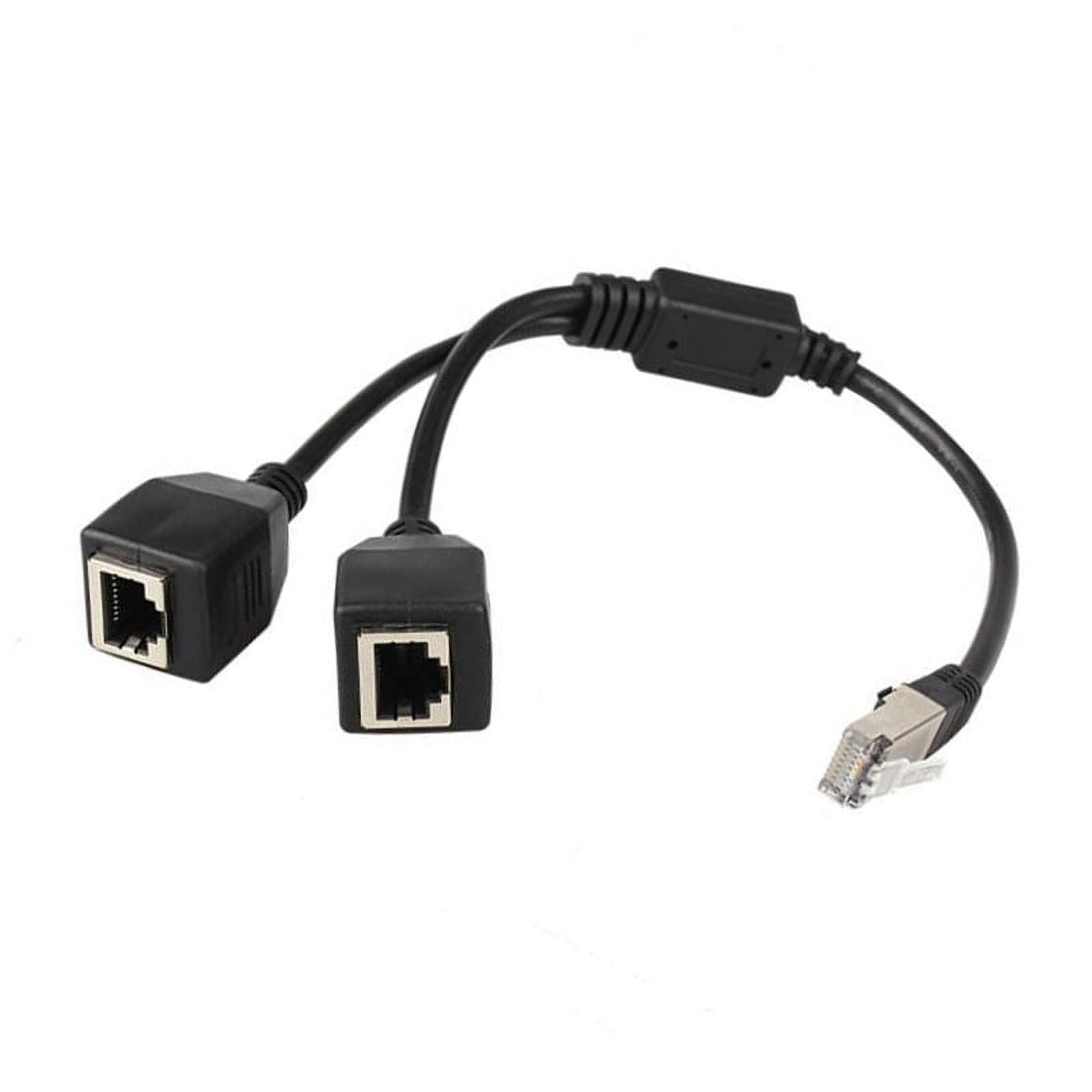 RJ45 Splitter Cable,1 Male to 2 Female Connector