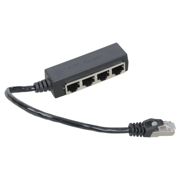 4 Port RJ45 Networking Cable Splitter Adapter 4 Port Internet Connection Distributor for Computers and Printers